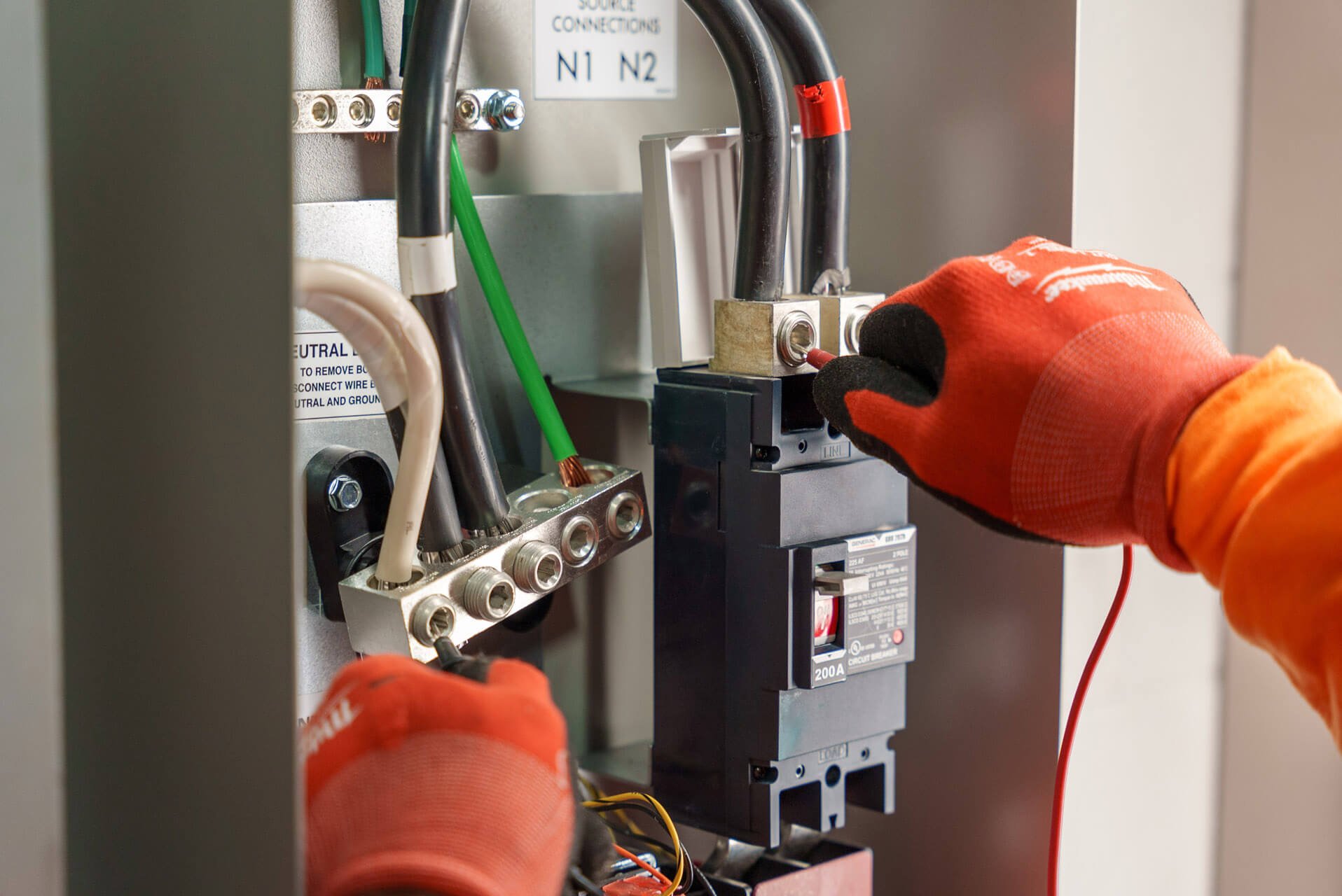 A Carolina Heating Service technician performing maintenance