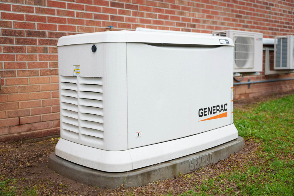 A Generac Home Generator Unit installed at a Residence in Greenville, SC