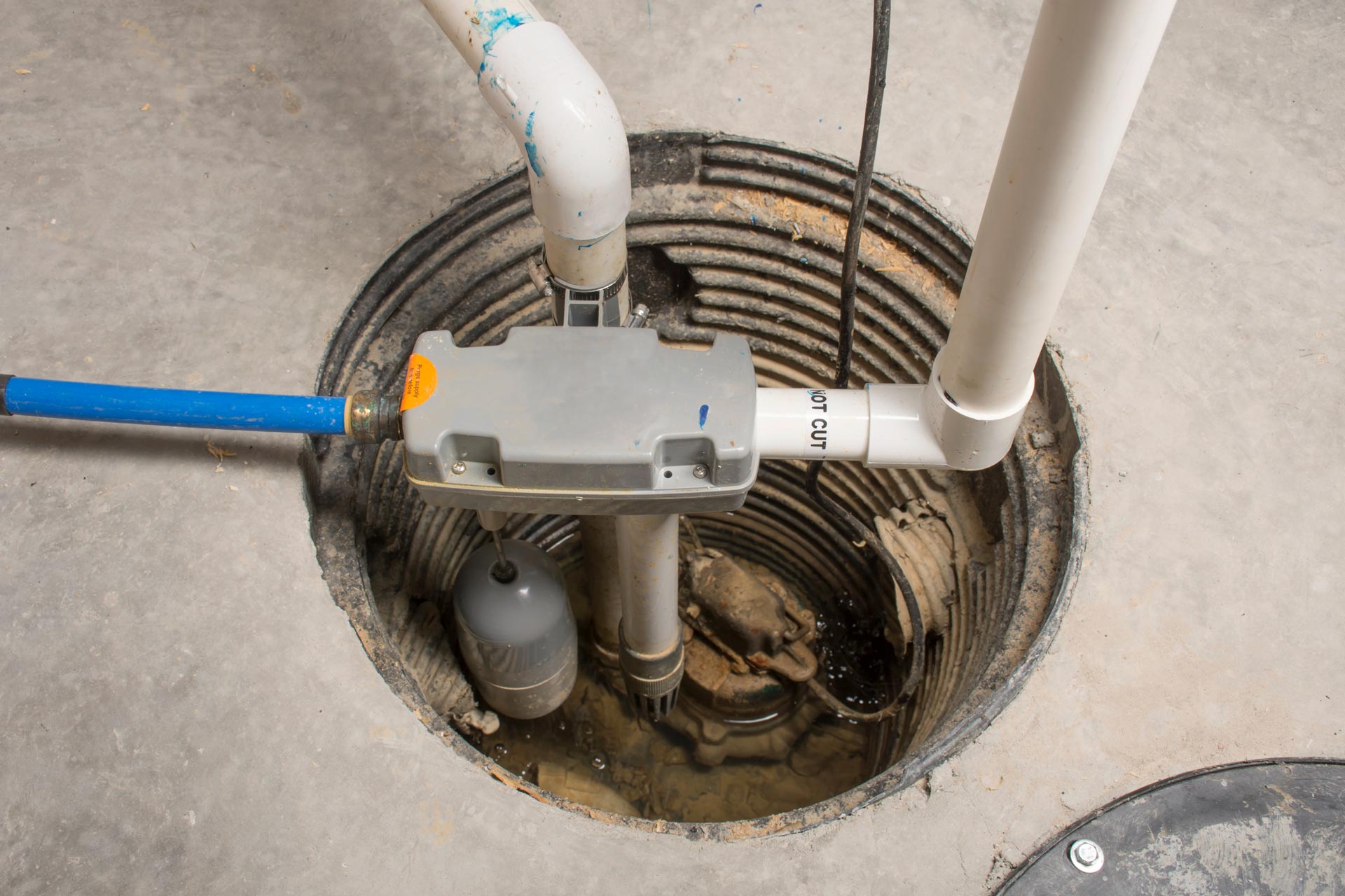 Photo of a Sump Pump - Carolina Heating Service Inc. Photo of a Sump Pump