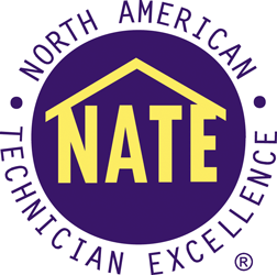 North American Technician Excellence logo (NATE) - Carolina Heating Service Inc. North American Technician Excellence logo (NATE)